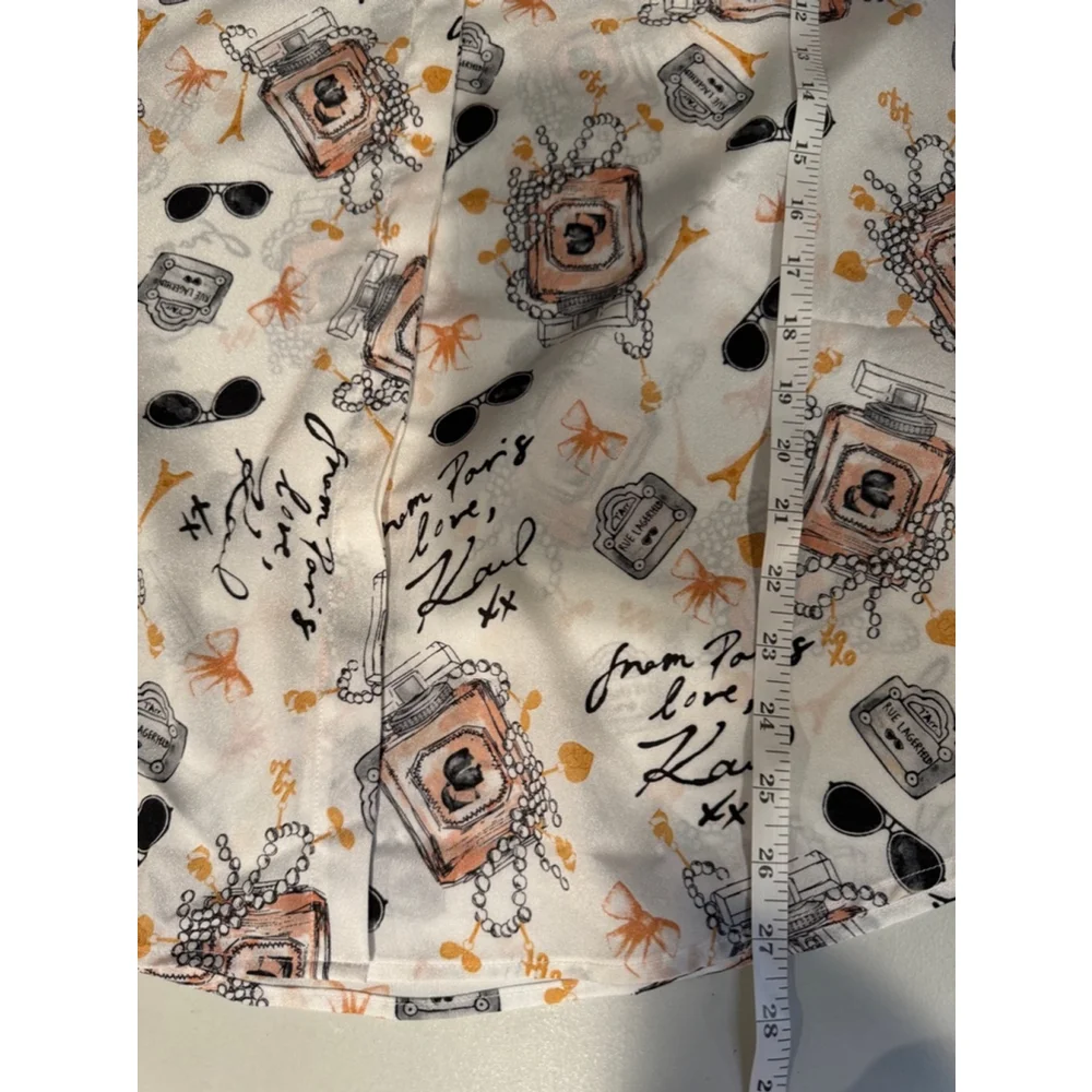 Karl Lagerfeld Paris Long Sleeve Blouse, Size L - Picture 8 of 10